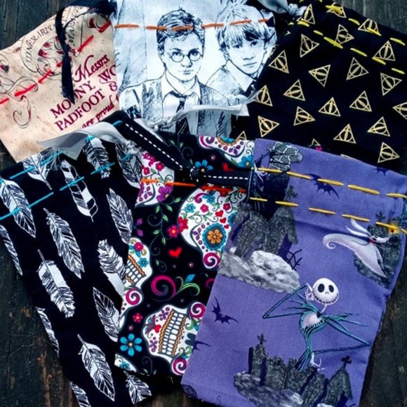 🌟3for$50🌟Handsewn Drawstring Bags for Tarot/Runes/Bones/Ect